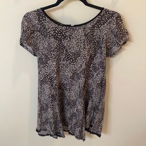 Patterned black and gray dress